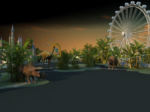 Dinosaur paradise 3D Модель