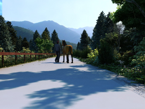 Walk a horse 3D Model