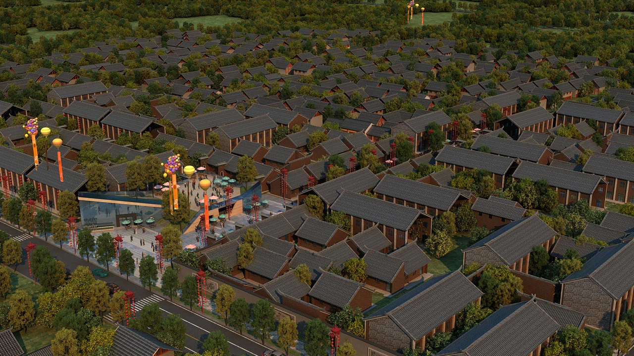 Ancient town 3D Model .c4d .max .obj .3ds .fbx .stl .blend 