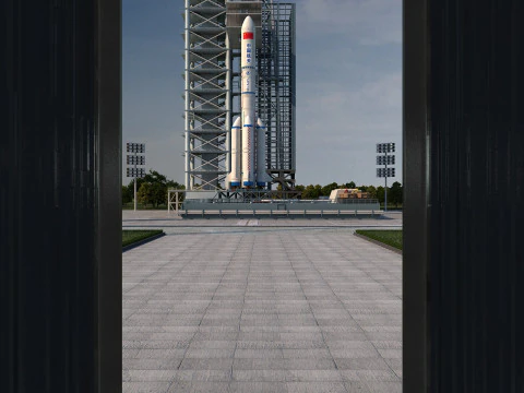 Rocket launch site 3D Model