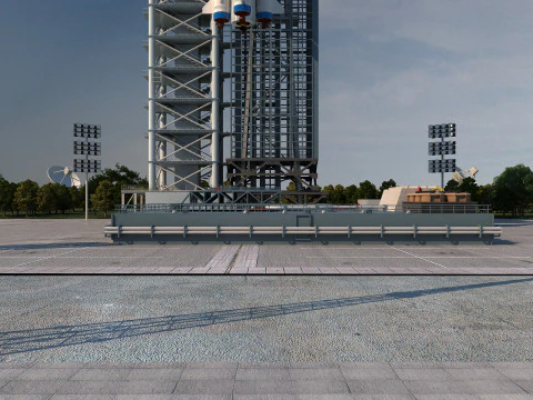 Rocket launch site 3D Model