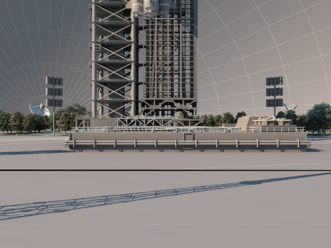 Rocket launch site Modèle 3D