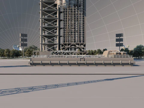 Rocket launch site 3D Model