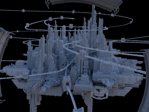 Space architecture 3D Модель