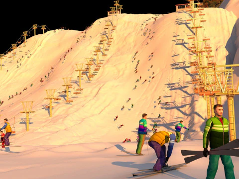 Ski resort 3D Model