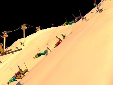 Ski resort 3D Model