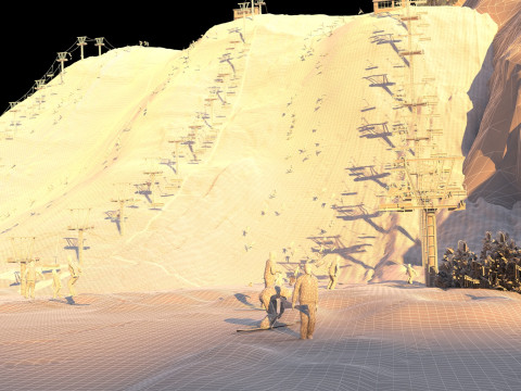 Ski resort Model 3D