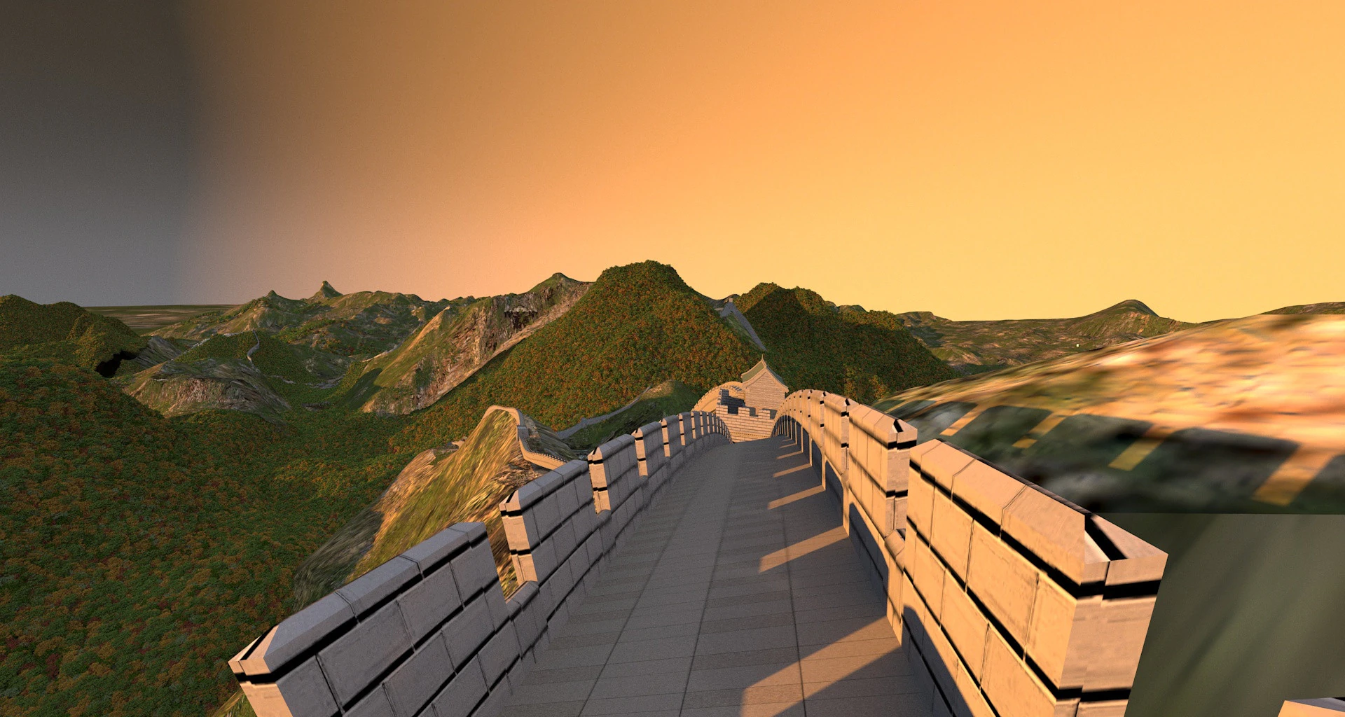 만리장성 3D 모델 .c4d .max .obj .3ds .fbx .stl .blend 