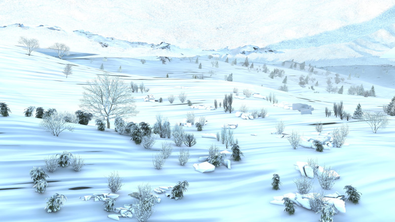 Snowy mountain 3D Model .c4d .max .obj .3ds .fbx .stl .blend 