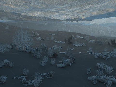 Snowy mountain 3D Model