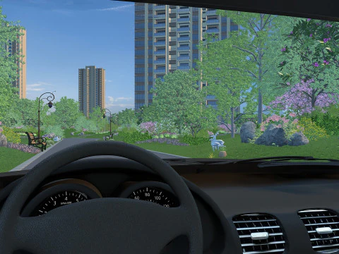 교통사고 3D 모델