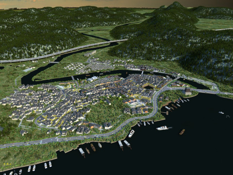 Ancient town Model 3D