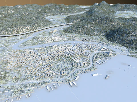 Ancient town 3D Model