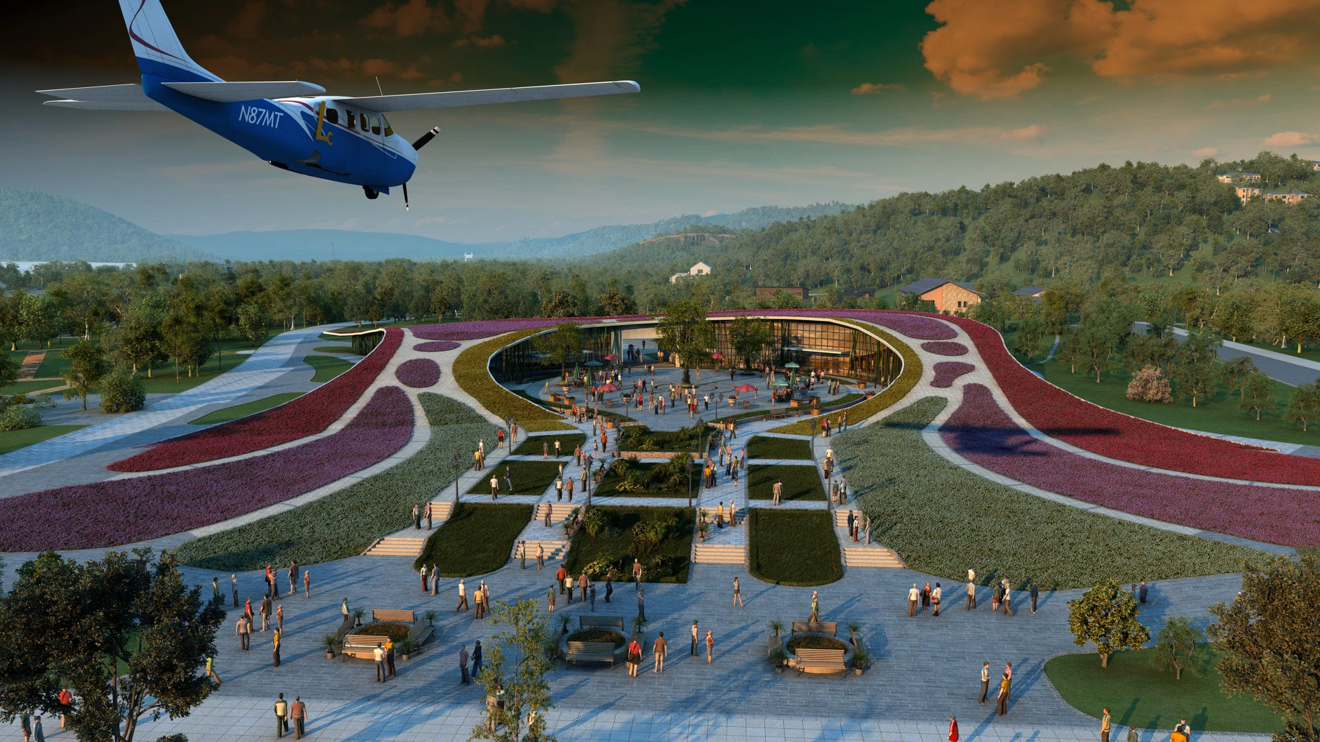 Park 3D Model .c4d .max .obj .3ds .fbx .stl .blend 