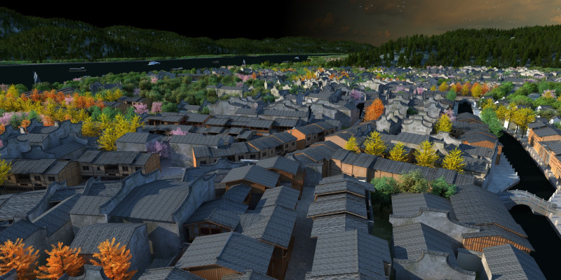 Village 3D 模型 .c4d .max .obj .3ds .fbx .stl .blend