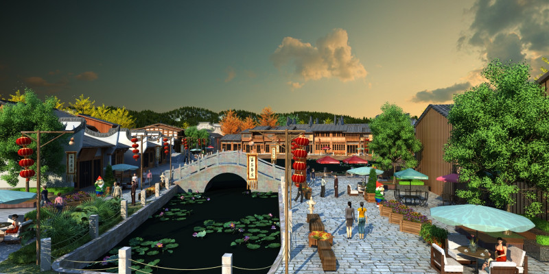 Village 3D Model .c4d .max .obj .3ds .fbx .stl .blend 