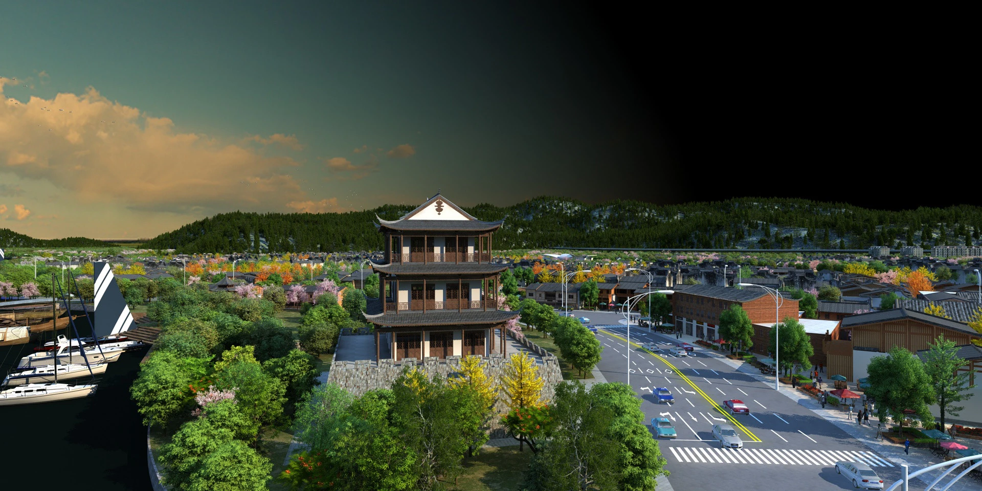 Village 3D Model .c4d .max .obj .3ds .fbx .stl .blend