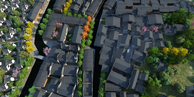 Village 3D Модель .c4d .max .obj .3ds .fbx .stl .blend 