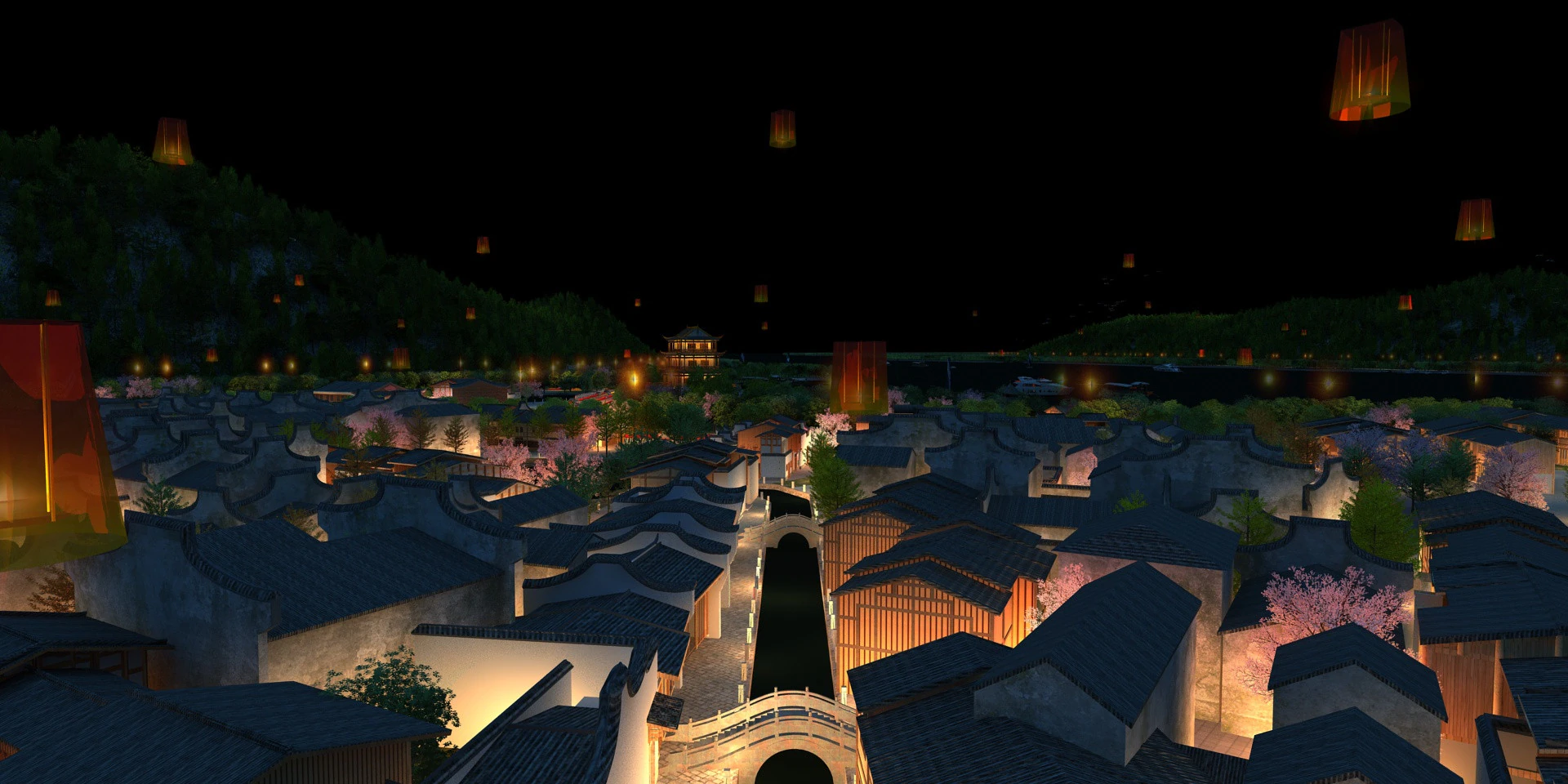 Village 3D Model .c4d .max .obj .3ds .fbx .stl .blend 