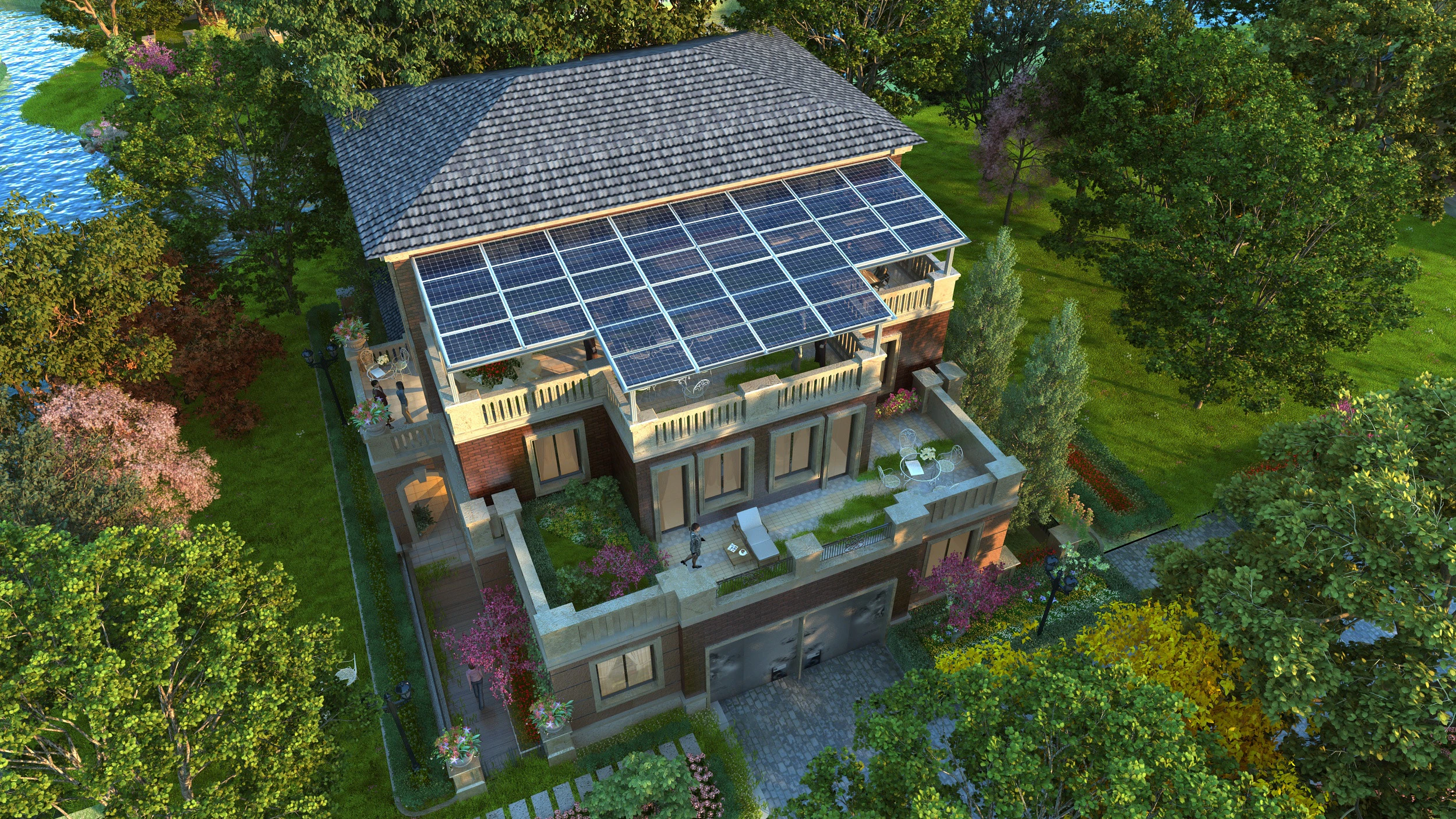 Villa 3D Model .c4d .max .obj .3ds .fbx .stl .blend 