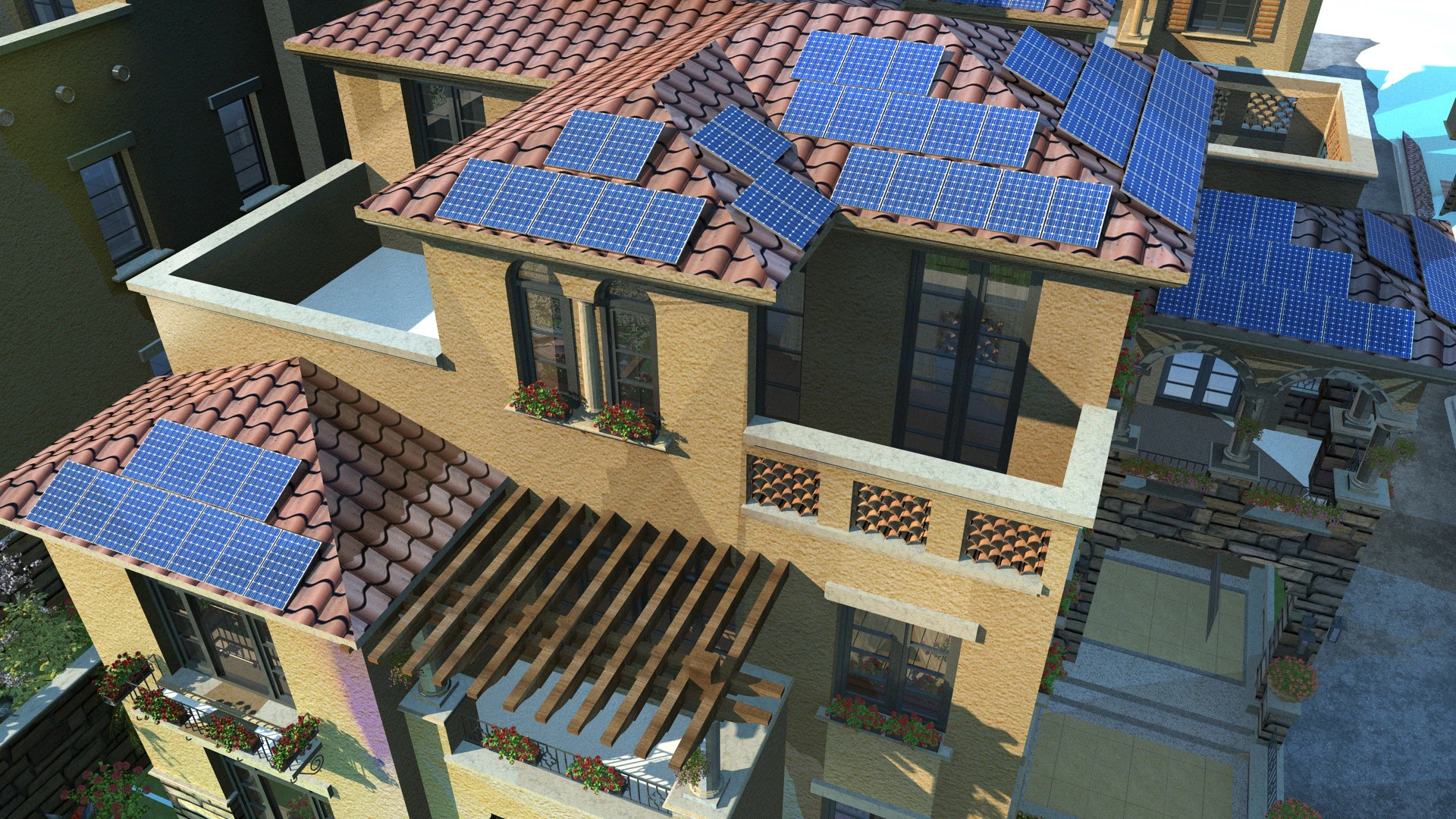 Villa 3D Model .c4d .max .obj .3ds .fbx .stl .blend 