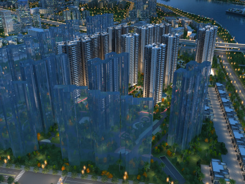 City night scene 3D Model