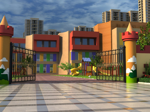 Kindergarten 3D Modell