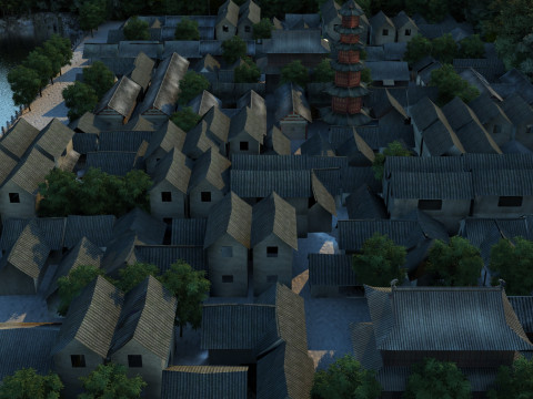 Ancient town 3D Model