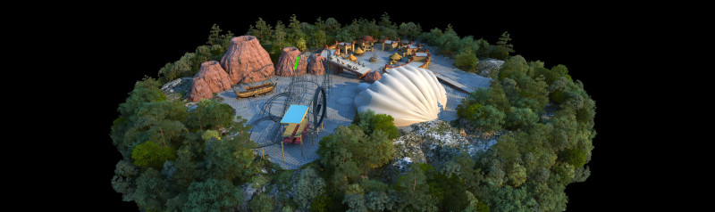 Amusement park 3D Modell .c4d .max .obj .3ds .fbx .stl .blend