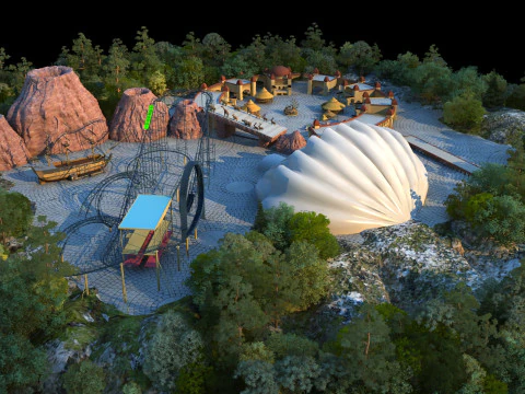 Parco divertimenti Modello 3D