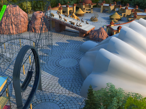 Amusement park 3D Modell