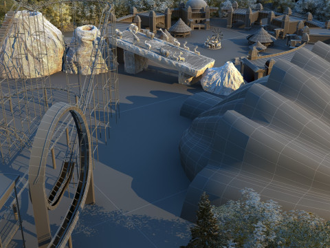 Amusement park 3D Modell