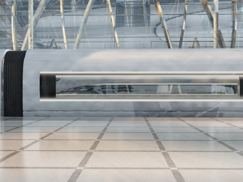 Railway station Modèle 3D