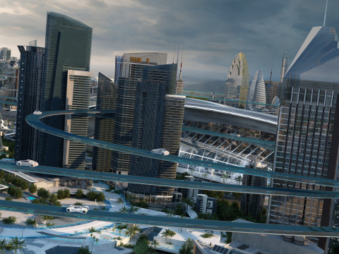 Science and technology city Model 3D