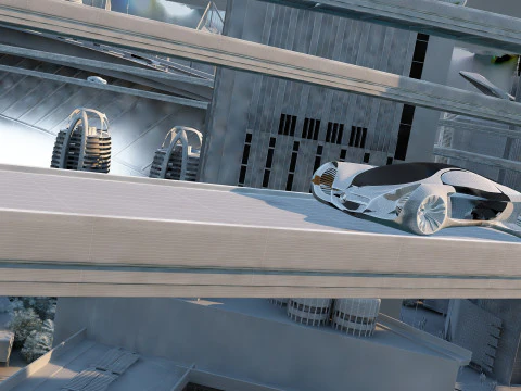 Science and technology city 3D Model