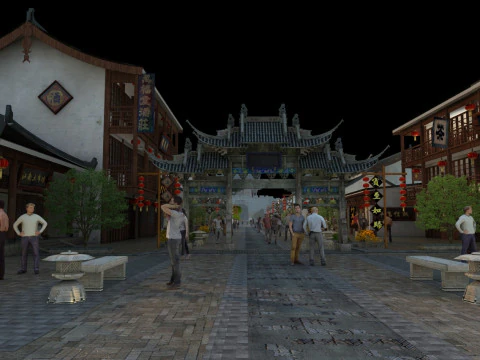 Ancient town 3D Model