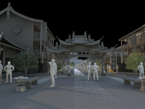 Ancient town 3D Model