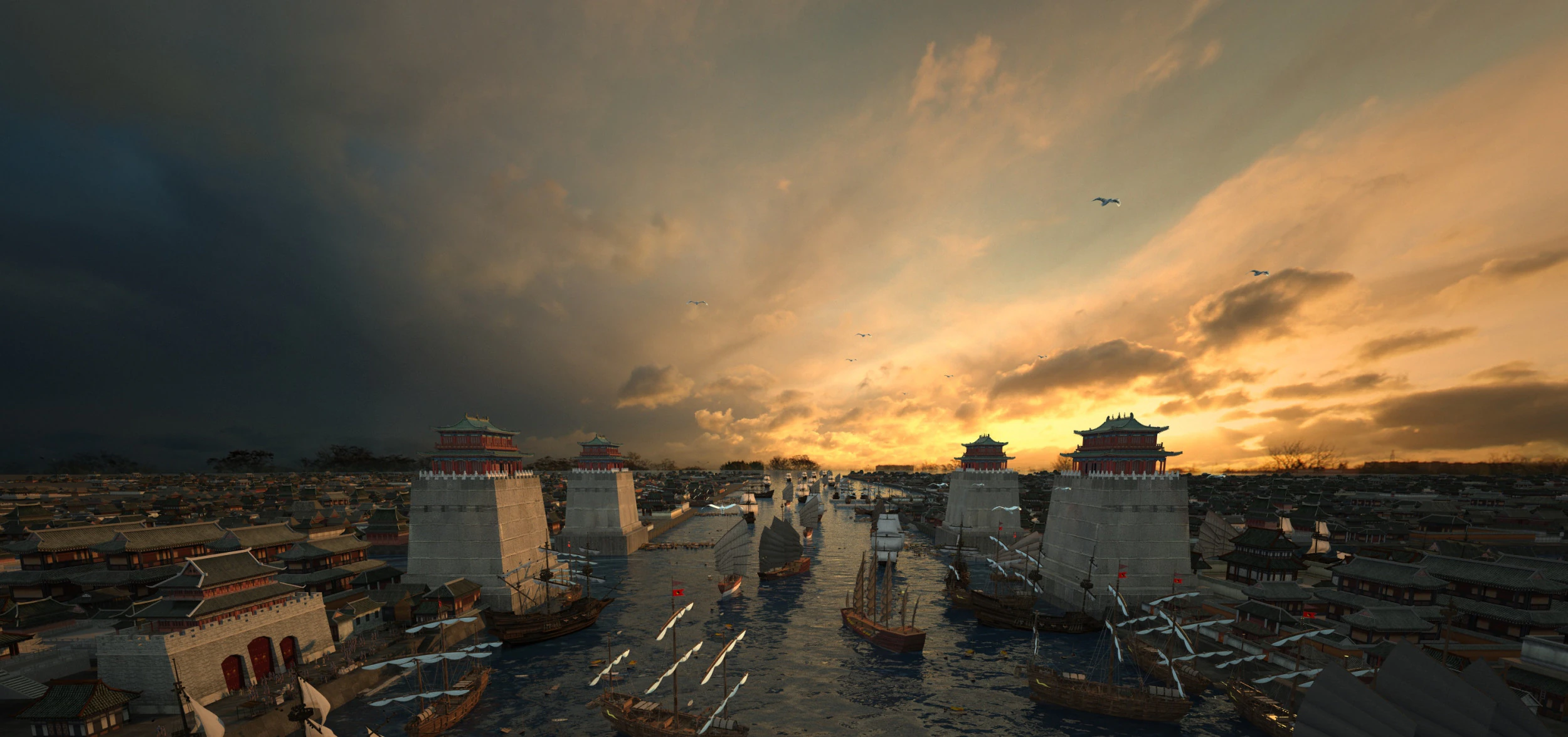 Ancient city 3D Model .c4d .max .obj .3ds .fbx .stl .blend 