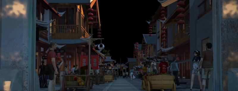 Ancient town 3D Model .c4d .max .obj .3ds .fbx .stl .blend 