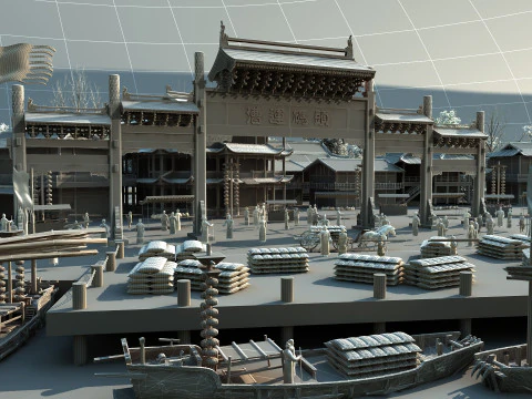 Wharf 3D Model