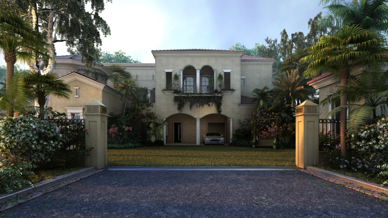 Villa Modello 3D .c4d .max .obj .3ds .fbx .stl .blend 