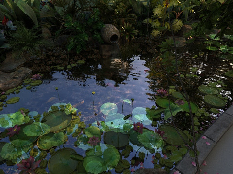 Courtyard 3D Model