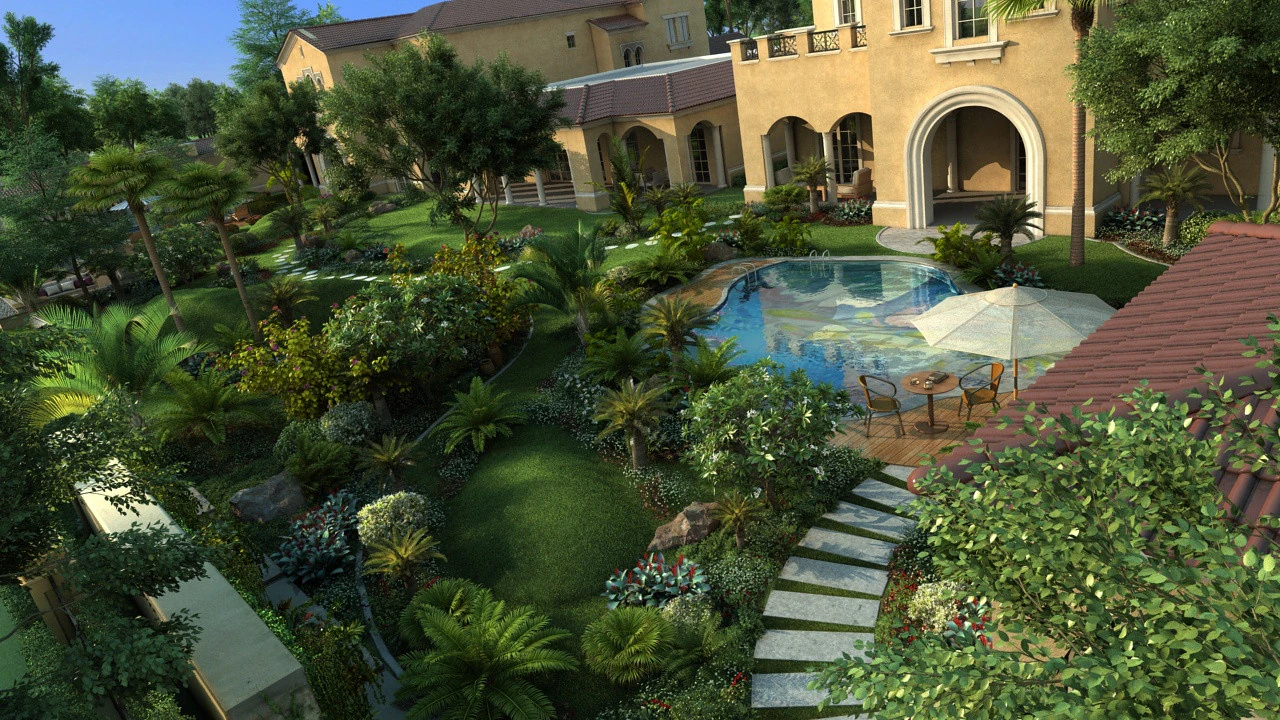 Villa 3D Model .c4d .max .obj .3ds .fbx .stl .blend 