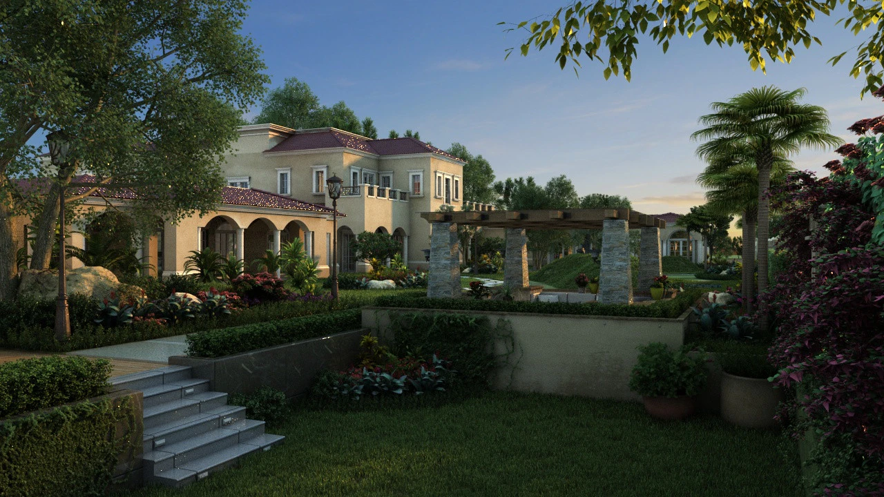 Villa 3D Model .c4d .max .obj .3ds .fbx .stl .blend
