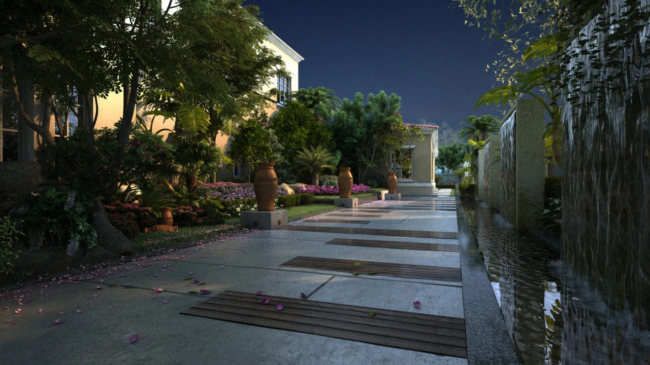 Villa 3D Model .c4d .max .obj .3ds .fbx .stl .blend 