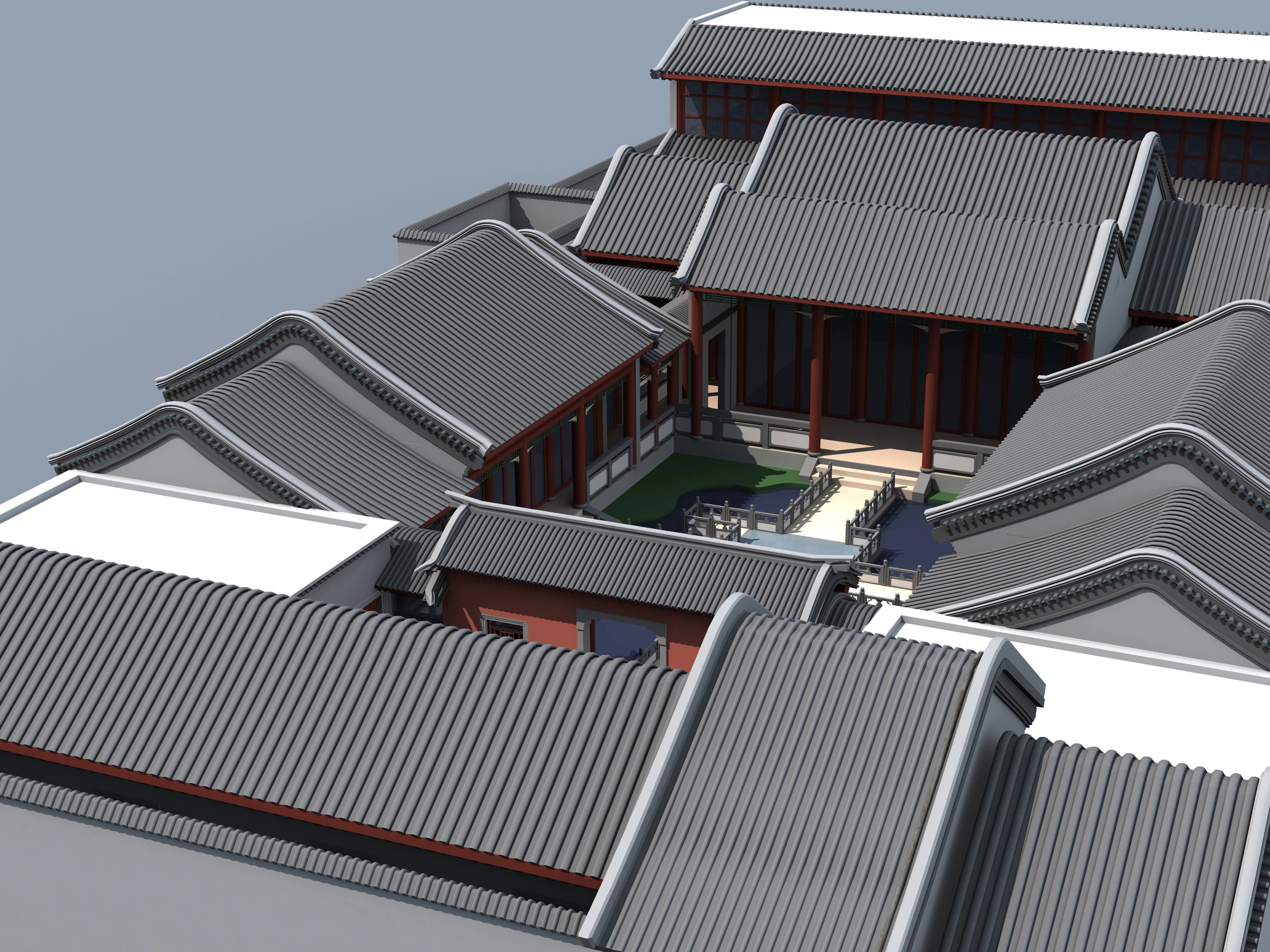 Ancient building 3D Model .c4d .max .obj .3ds .fbx .stl .blend 