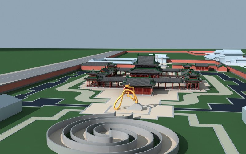 Ancient building Model 3D .c4d .max .obj .3ds .fbx .stl .blend 