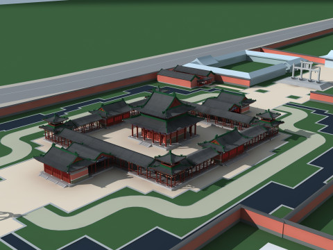 Ancient building Model 3D