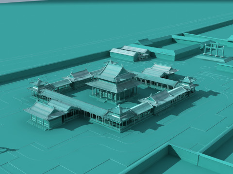 Ancient building Model 3D