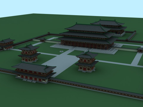 Ancient building 3D मॉडल